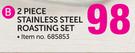 Pyrex 2 Piece Stainless Steel Roasting Set