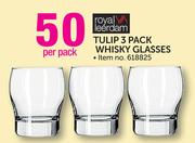 Royal Leerdam Tulip 3 Pack Whisky Glasses-Per Pack