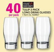 Royal Leerdam Tulip 3 Pack Long Drink Glasses-Per Pack