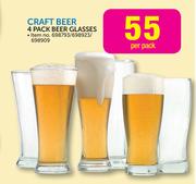 Craft Beer 4-Pack Beer Glasses-Per Pack
