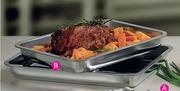 Pyrex 2 Piece Stainless Steel Roasting Set