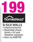 Homestead 5ltr Silk Walls