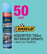 Shield Assorted Interior Sprays-750ml