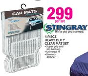 Stingray 4 Piece Heavy Duty Clear Mat Set