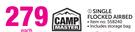 Camp Master Single Flocked Airbed-Each