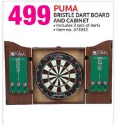 Puma Bristle Dart Board And Cabinet