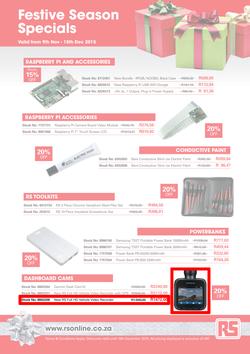RS Components : Festive Season Specials (9 Nov - 18 Dec 2015), page 1