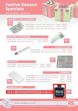 RS Components : Festive Season Specials (9 Nov - 18 Dec 2015), page 1