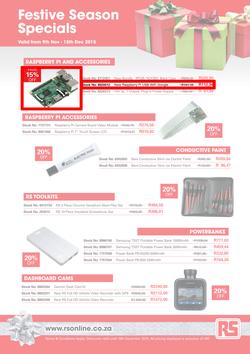 RS Components : Festive Season Specials (9 Nov - 18 Dec 2015), page 1