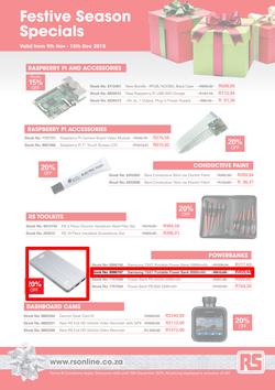 RS Components : Festive Season Specials (9 Nov - 18 Dec 2015), page 1