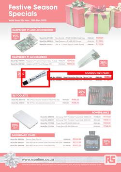 RS Components : Festive Season Specials (9 Nov - 18 Dec 2015), page 1