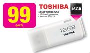 Toshiba 16GB White USB-Each