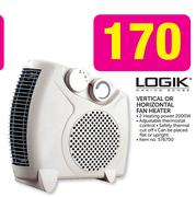 Logik Vertical Or Horizontal Fan Heater