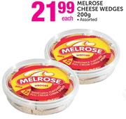 Melrose Cheese Wedges Assorted-200g Each