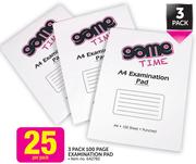 Game 3 Pack 100 Page Examination Pad-Per Pack