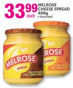 Melrose Cheese Spread Assorted-400g Each