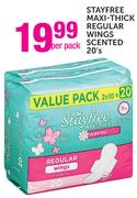 Stayfree Maxi-Thick Regular Wings Scented-20's Per Pack