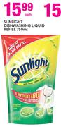 Sunlight Dishwashing Liquid Refill-750ml