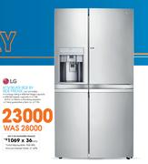 LG 611Ltr Silver Side By Side Fridge GR J257WSBN