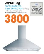 Smeg 90cm Stainless Steel Extractor KSA900HX