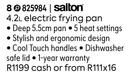 Salton 4.2L Electric Frying Pan 825984