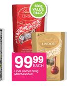 Lindt Cornet Milk/Assorted-500g Each