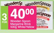 Wooden Spoon Margarine Brick (White/Yellow)-3 x 500g