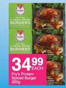 Fry's Protam Spiced Burger-320g Each