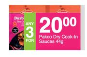 Pakco Dry Cook In Sauces-For Any 3 x 44g