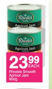 Rhodes Smooth Apricot Jam-900g Each