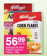 Kellogg's All Bran Flakes 1Kg/Corn Flakes 1.2Kg-Each