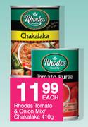 Rhodes Tomato & Onion Mix/Chakalaka-410g Each