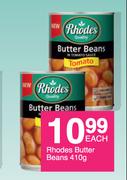 Rhodes Butter Beans-410g Each