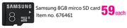 Samsung 8GB Micro SD Card-Each