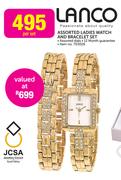 Lanco Assorted Ladies Watch and Bracelet Set-Per Set