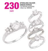 Sterling Silver Dress Rings-Each