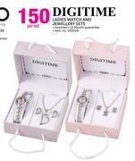 Digitime Ladies Watch and Jewellery Sets-Per Set