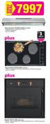 Defy 90cm Black Cookerhood DCH295 + Defy 90cm Black Solid Hob DHD326 + Defy Black Petit Chef DBO 434