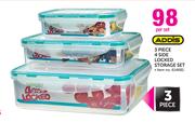 Addis 3-Piece 4 Side Locked Storage Set-Per Set
