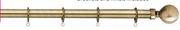 25mm Steel Curtain Rods (Brushed Bronze) 1.5m Rod