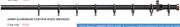 25mm Aluminium Curtain Rods(Bronze) 1.5m Rod