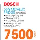Bosch 324ltr Metallic Fridge KSV33NI30