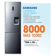 Samsung 310ltr Metallic Fridge Freezer RL48RWESW1 XF