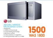 LG 40ltr Grill Mirror Microwave Oven MH8042GM