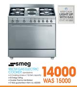 Smeg 90cm Gas Electric Cooker SSA92MFX9