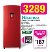 Hisense 176Ltr Red Bar Fridge H230RRE