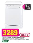 Defy 12 Place White Dishwasher DDW173