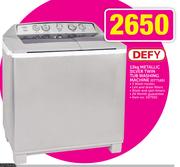 Defy 13kg Metallic Silver Twin Tub Washing Machine DTT165