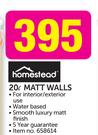 Homestead 20Ltr Matt Walls-Each