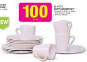 White 12 Piece Dinner Set-Per Set